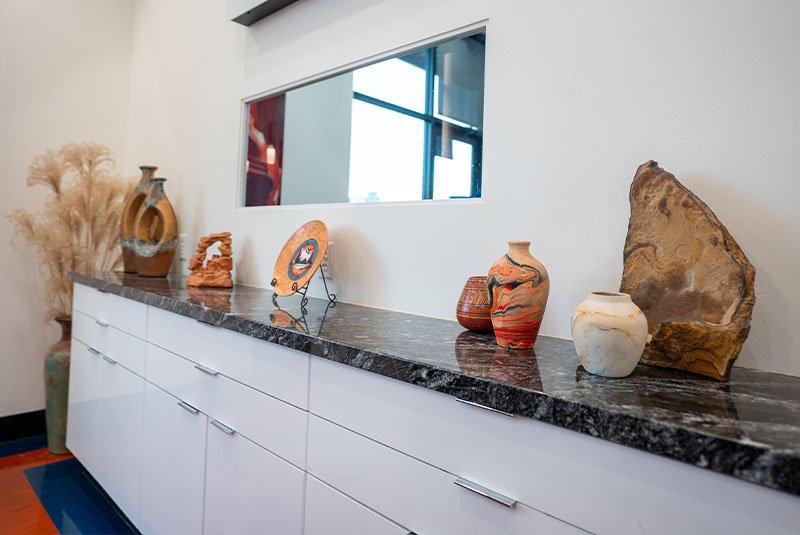 geodes and pottery