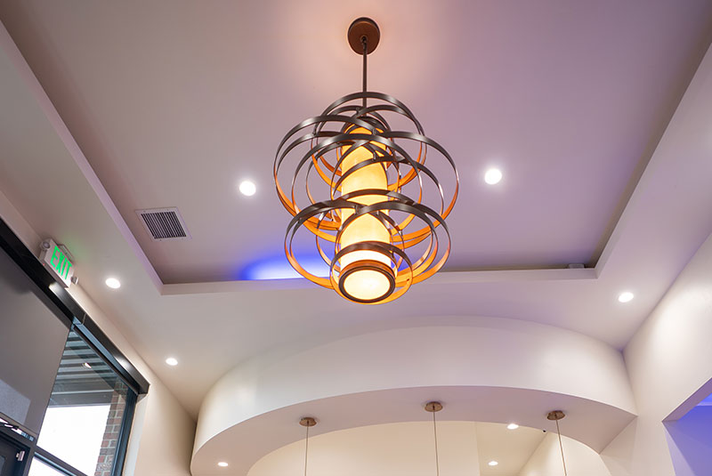 light in lobby
